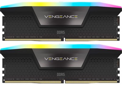 Модуль пам`ятi DDR5 2x32GB/6400 Corsair Vengeance RGB Black (CMH64GX5M2B6400C32) CMH64GX5M2B6400C32 фото