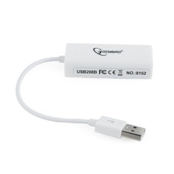 Мережевий адаптер Gembird (NIC-U2-02) USB - Fast Ethernet, білий NIC-U2-02 фото