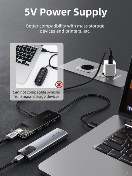 Концентратор Cabletime USB Type C - 4 Port USB 3.0, 0.15 cm (CB02B) CB02B фото