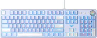 Клавіатура Aula Mechanical F2088 PRO White/Violet, plus 9 Purple keys KRGD blue (6948391234915) 6948391234915 фото