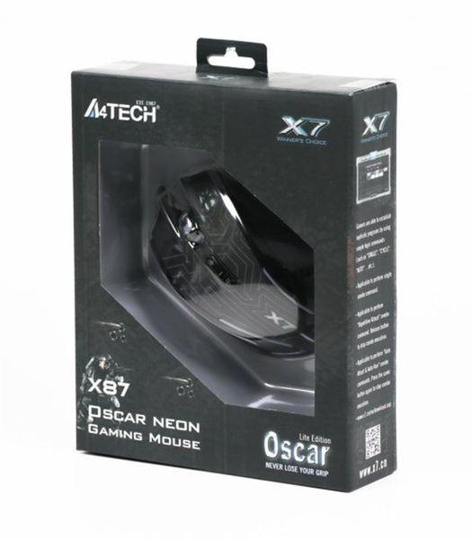 Миша A4Tech X87 Oscar Neon Black USB X87 (Black) фото