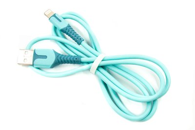 Кабель Dengos USB - Lightning (M/M), 1 м, Blue (PLS-L-IND-SOFT-BLUE) PLS-L-IND-SOFT-BLUE фото