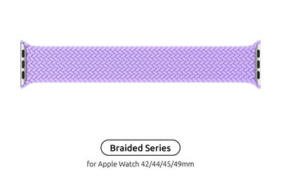 Ремінець Armorstandart Braided Solo Loop для Apple Watch 42mm/44mm/45mm/49mm Lavender Grey Size 10 (172 mm) (ARM64909) ARM64909 фото