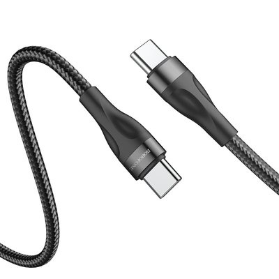Кабель Borofone BX61 USB Type-C - USB Type-C (M/M), 60W, 1 м Black (BX61CCB) BX61CCB фото