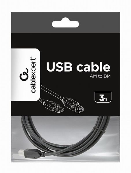 Кабель Cablexpert USB - USB Type-B V 2.0 (M/M), 1.8 м, чорний (CCP-USB2-AMBM-6) CCP-USB2-AMBM-6 фото
