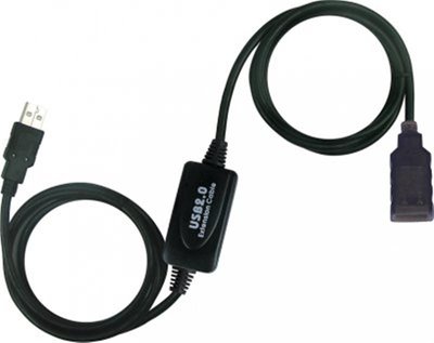 Кабель Viewcon USB - USB (M/F), активний подовжувач, 20м, чорний (VV043-20M) VV043-20M фото