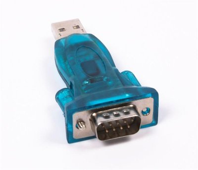 Перехідник Viewcon USB - COM (M/M), 9-pin, блакитний (VE 066) коробка VE066 фото