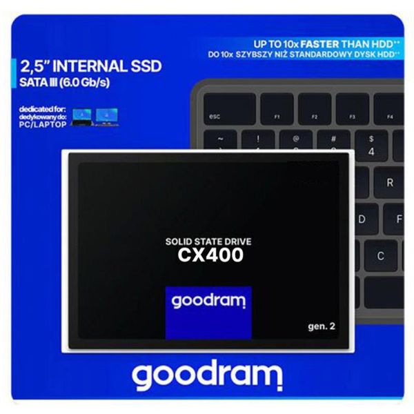 Накопичувач SSD 512GB GOODRAM CX400 Gen.2 2.5" SATAIII 3D TLC (SSDPR-CX400-512-G2) SSDPR-CX400-512-G2 фото