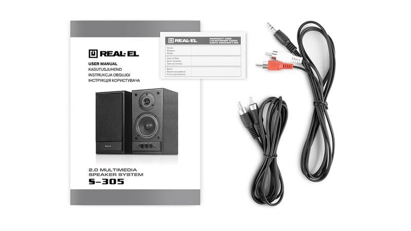 Акустична система REAL-EL S-305 Black EL121200012 фото