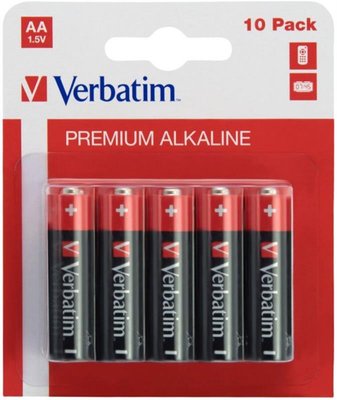 Батарейка Verbatim Alkaline AA/LR06 BL 10шт 49875 фото