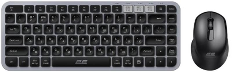 Комплект (клавіатура, мишка) бездротовий 2E MK430 Grey/Black (2E-MK430WBGR_UA) 2E-MK430WBGR_UA фото