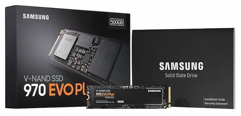 Накопичувач SSD 500GB Samsung 970 EVO Plus M.2 PCIe 3.0 x4 V-NAND MLC (MZ-V7S500BW) MZ-V7S500BW фото