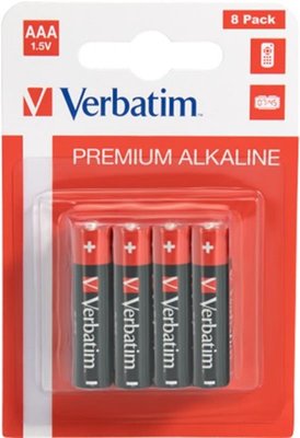 Батарейка Verbatim Alkaline AAA/LR03 BL 8шт 49502 фото