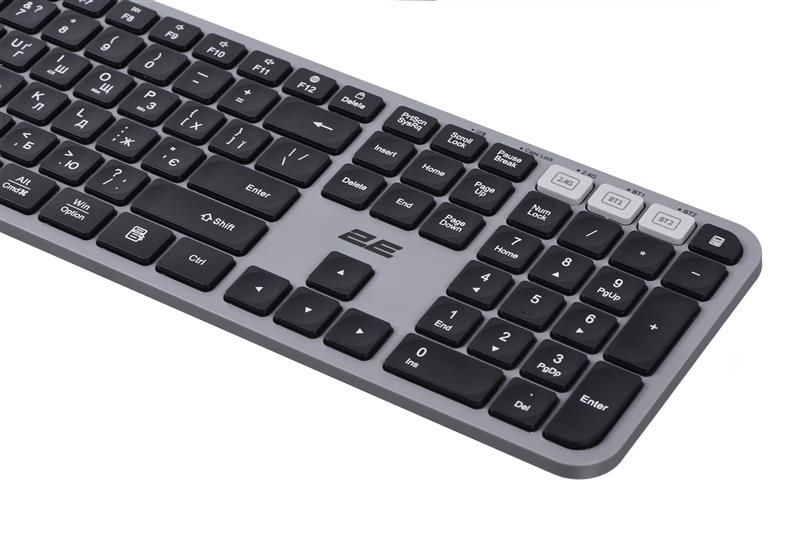 Комплект (клавіатура, мишка) бездротовий 2E MK440 Grey/Black (2E-MK440WBGR_UA) 2E-MK440WBGR_UA фото