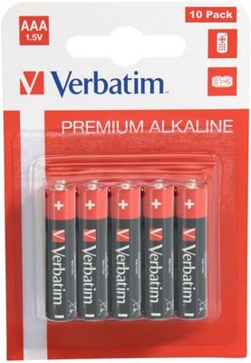 Батарейка Verbatim Alkaline AAA/LR03 BL 10шт 49874 фото