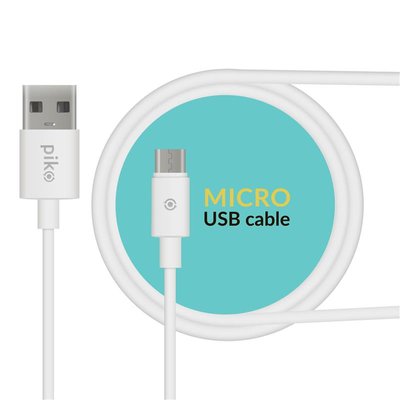 Кабель Piko CB-UM11 USB - micro USB (M/M), 1.2 м, White (1283126496172) 1283126496172 фото