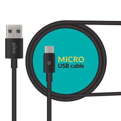 Кабель Piko CB-UM10 USB - micro USB (M/M), 0.2 м, Black (1283126493874) 1283126493874 фото