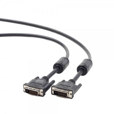 Кабель Cablexpert DVI - DVI (M/M), Dual link, 1.8 м, чорний (CC-DVI2-BK-6) пакет CC-DVI2-BK-6 фото