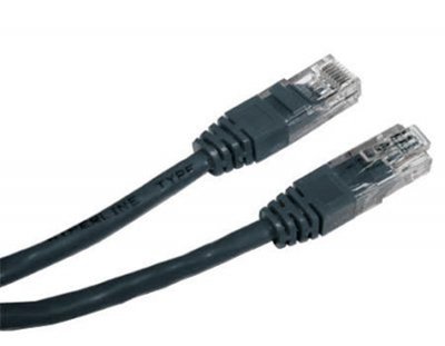 Патч-корд UTP Cablexpert (PP12-5M/BK) літий, 50u "штекер із засувкою, 5 м, чорний PP12-5M/BK фото