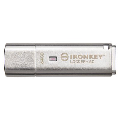 Флеш-накопичувач USB3.2 64GB Kingston IronKey Locker+ 50 (IKLP50/64GB) IKLP50/64GB фото