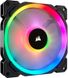 Вентилятор Corsair LL140 RGB Twin Pack (CO-9050074-WW), 140x140x25мм, 4-pin, чорний CO-9050074-WW фото 2