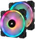 Вентилятор Corsair LL140 RGB Twin Pack (CO-9050074-WW), 140x140x25мм, 4-pin, чорний CO-9050074-WW фото 1